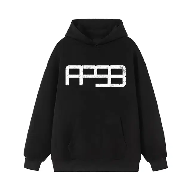 艾梵斯贝 美式复古潮流原创字体字母印花简约设计款无性别日常通勤百搭高街风潮酷宽松休闲时尚高级感连帽卫衣 男女同款