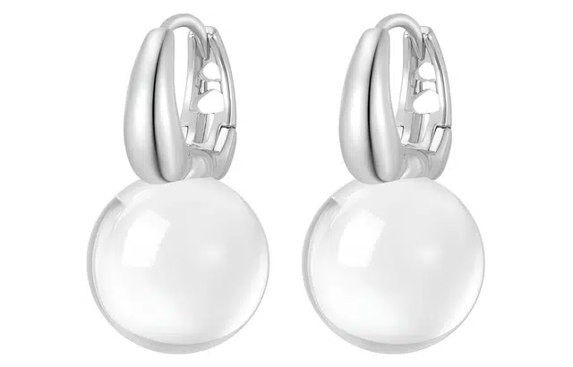 石头记 紫气东来 耳饰小众精致白 氛围感 优雅高级感 约会通勤百搭贵气感#好运礼盒款 白水晶 耳环 女款