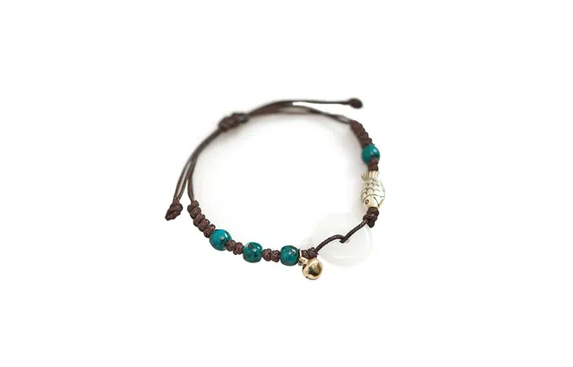 迎百宝 好运锦鲤平安扣 新中式国潮 学业事业考研上岸 民族风温柔高级设计 合金 手链 男女同款情侣款