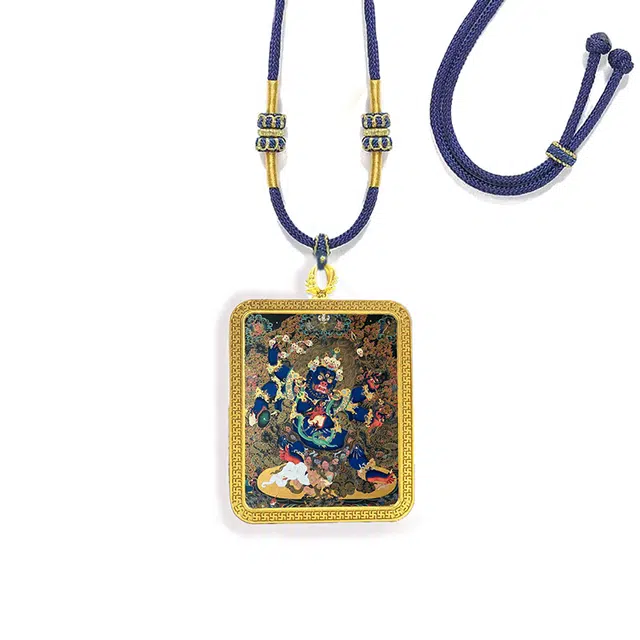 【六臂大黑天】 眰恦 暴力吸金 招正财 财源滚滚来 小众设计唐卡吊坠#好运 合金 项链 男女同款情侣款