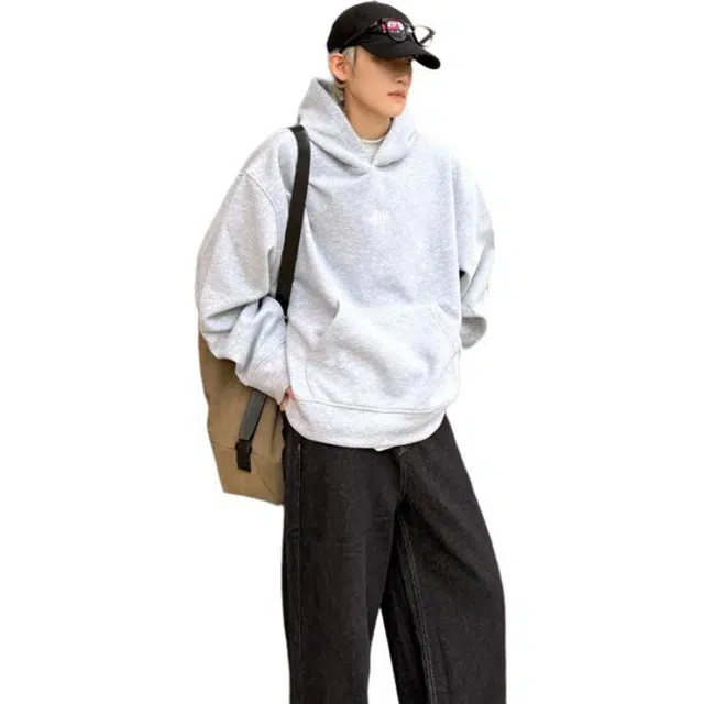 黑马漫画 美式重磅连帽上衣男潮牌宽松休闲卫衣 男女同款