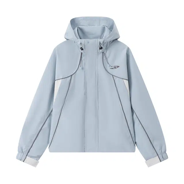 江南先生 大小孩乐园 户外运动三防宽松防风拼接设计感百搭秋季休闲连帽外套夹克 男女同款