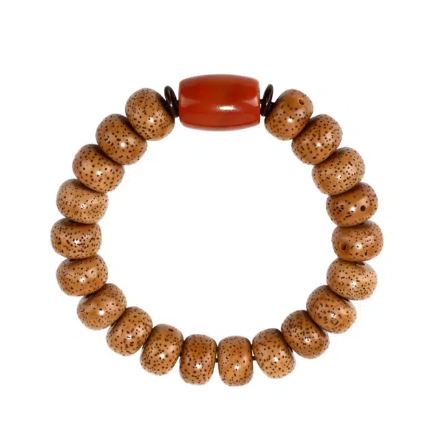 宣华意 【收藏级】精品陈籽老籽 轻奢高端正月文玩佛珠单圈#好运 星月菩提 手串 男女同款情侣款