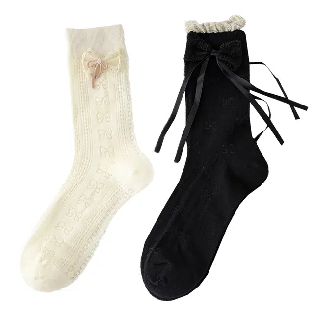 棉武器 棉武器两双装经典百搭休闲舒适女款超多款式两双装中筒袜 女款