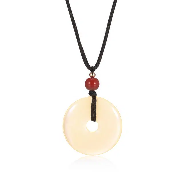 【鹏程万里】 缇克玺 新中式经典设计 圆满平安扣和谐褔气满满 简约小众编织绳百搭高级感#好运 象牙果 项链 男女同款情侣款