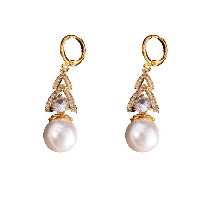 澜耀 气质珍珠流苏 小众设计轻奢高级感时尚耳饰 合金 耳环 女款