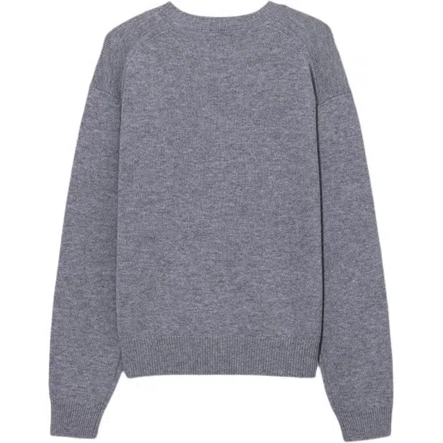 Dunst UNISEX CASHMERE V-NECK SWEATER MELANGE GREY V