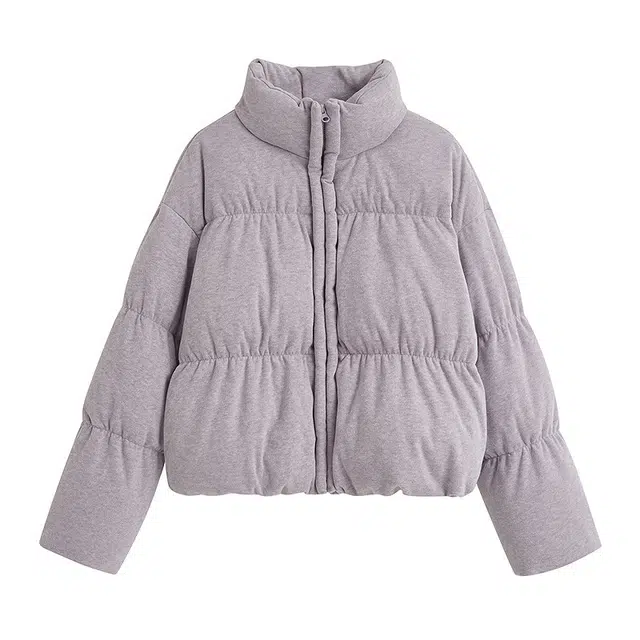 茵曼 可露丽针织小欧包宽松加厚外套厚实不臃肿小个子宝藏显瘦冬季平价保暖时尚氛围棉服 女款