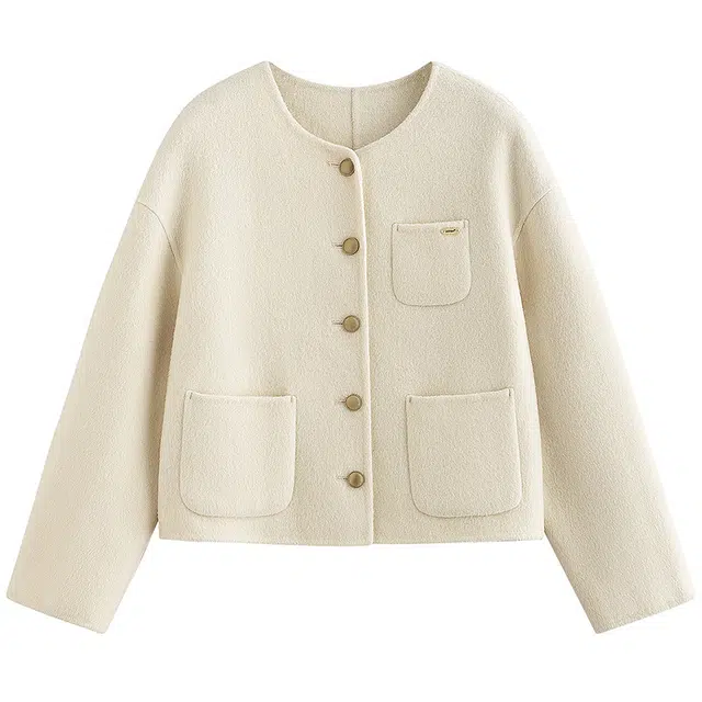 茵曼 舒适休闲百搭厚实质感保暖气质宝藏显瘦早秋穿搭平价毛呢入秋时尚氛围大衣 女款