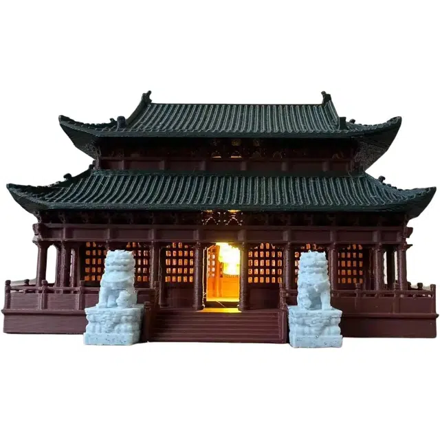 喜顽童 带灯太和殿中式宫殿摆件庭院仿真 建筑模型