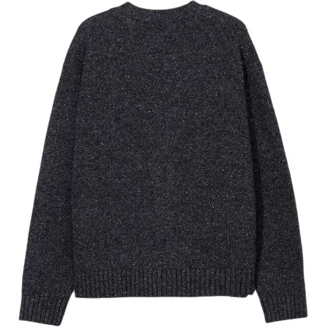 Dunst UNISEX BOYFRIEND KNIT CARDIGAN CHARCOAL GREY V