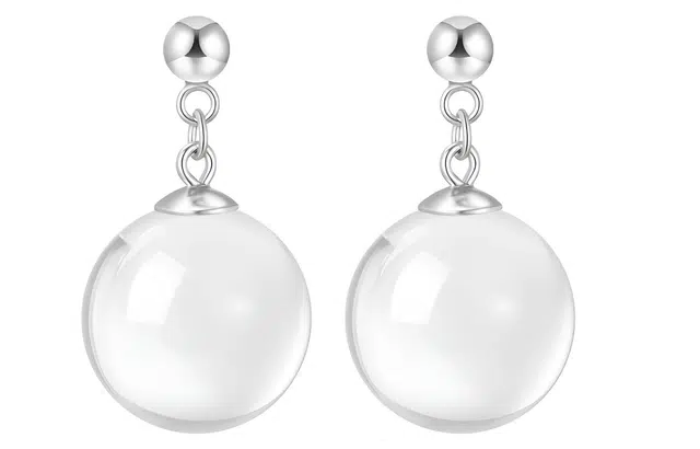 石头记 小众精致透亮纯净 清透氛围感白月光 优雅高级感 约会通勤百搭贵气感#好运天然 白水晶 耳环 女款