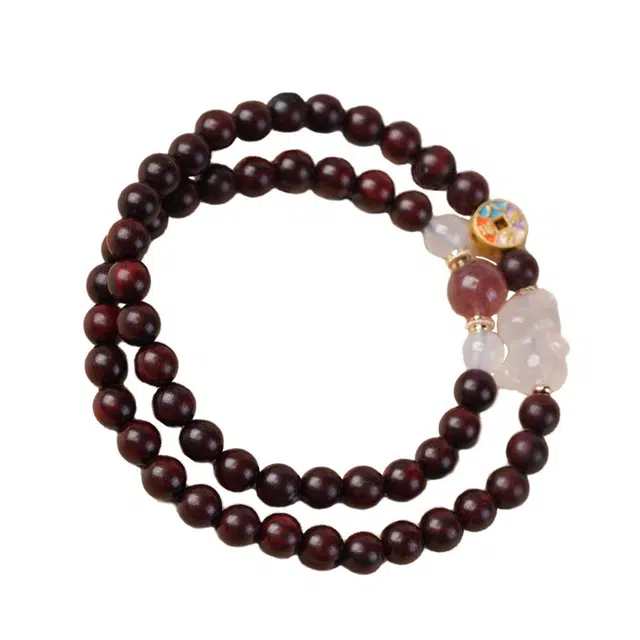 鶄鲤 新中式串珠搭配叠戴气质小众 紫檀属 手串 男女同款情侣款