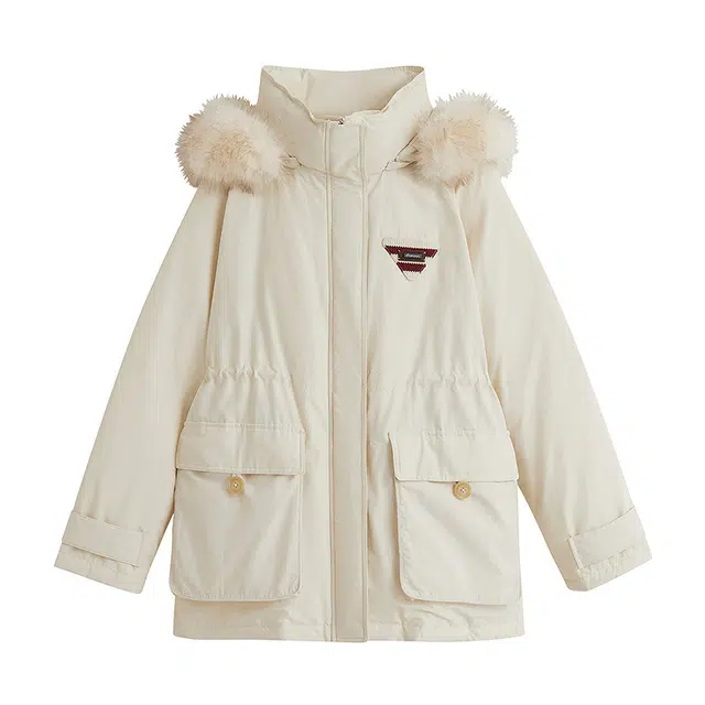 茵曼 百搭时尚潮流中长款长袖厚实不臃肿小个子宝藏显瘦冬季平价保暖氛围羽绒服 女款