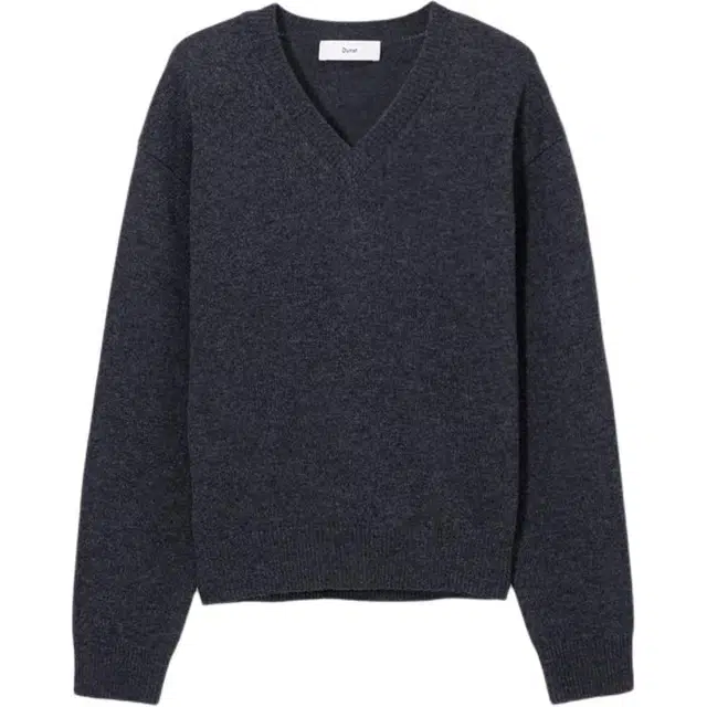 Dunst UNISEX CASHMERE V-NECK SWEATER CHARCOAL GREY