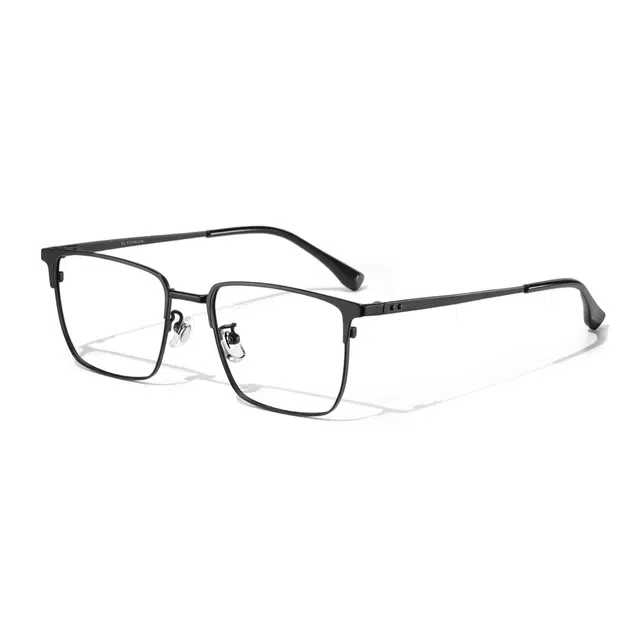 苍木优品 防蓝光近视眼镜框超轻半框可定制防雾防蓝光变色镜片高端眼睛镜框大脸显瘦 纯钛合金 光学镜架 男女同款情侣款