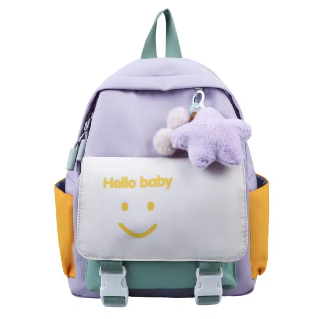 笛贝嘉 小众可爱设计多巴胺拼色笑脸小背包高颜值 尼龙 双肩包 常规 女款 多色