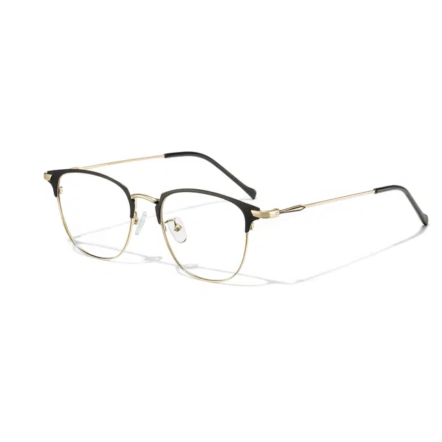 【可配度数】 苍木优品 专业定制加散可数近视眼睛框半框眼 合金 方形 光学镜架 男女同款情侣款