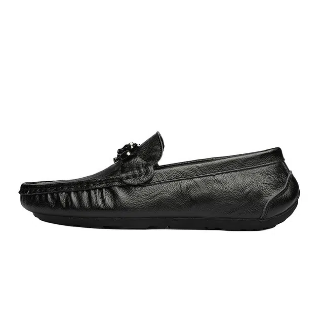 依米奴 高颜值 时尚潮流 脚感舒适 低调百搭 日常通勤  简约帅气 真皮质感 一脚蹬 英伦风 复古 旅游驾车 休闲鞋 男款