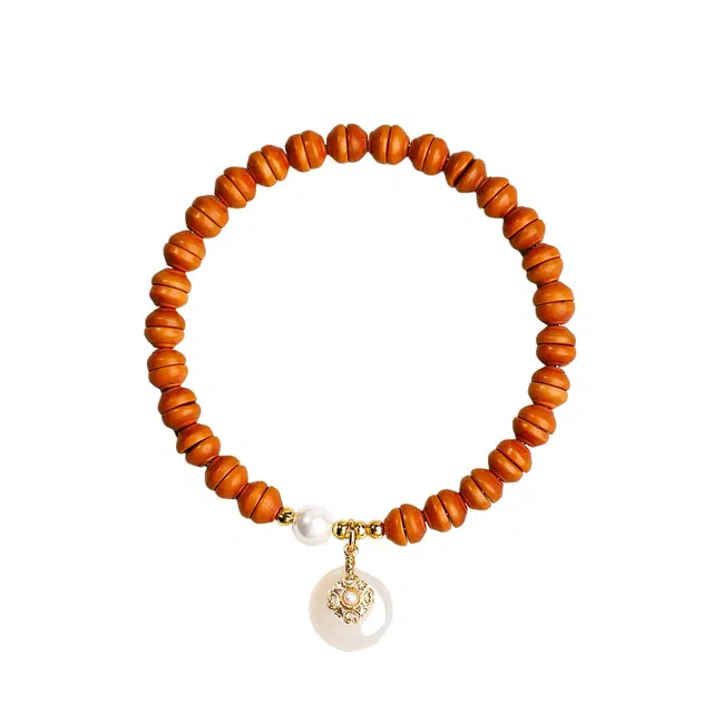 子婳 招财转运富贵吉祥盘玩佛珠新中式国风雅韵时尚简约优雅气质手饰#好运 橄榄核 手串 男女同款情侣款