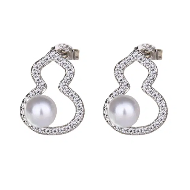 澜耀 葫芦轻奢风气质小众精致耳饰设计感#好运 铜合金 耳环 女款