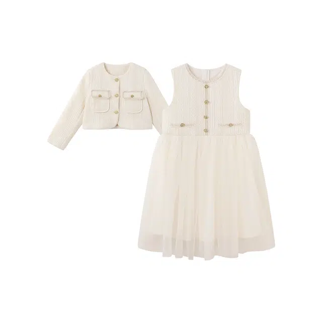 儿童款 英氏裙装套装 连衣裙保暖小香风气质简约大方秋冬