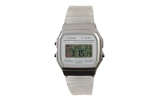 CASIO F-91WS-7 Custom Edition White Crystal Grid