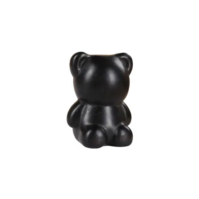 【心愿小熊】 缇克玺 可爱无脸熊书桌创意文玩#好运 檀木 摆件 男女同款情侣款