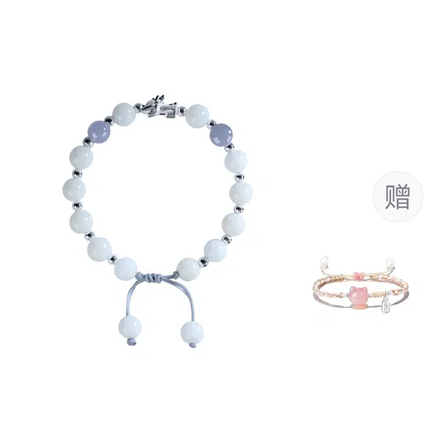 素于 新中式国潮文玩极简主义小众百搭优雅念珠招财貔貅轻奢高级感盘玩新宠出街神器吉祥如意#好运 白玉菩提 手串 男女同款情侣款