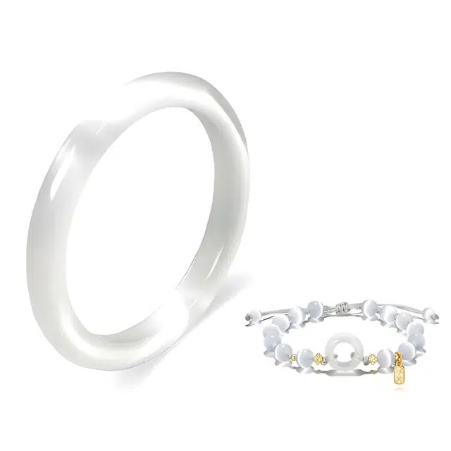 女友柒夕限定周年礼盒 京华录 古风水润素雅一步一响白月光贵妃镯 轻奢小众高级感汉服旗袍素圈温润显白叮当镯#好运 琉璃 手镯 女款