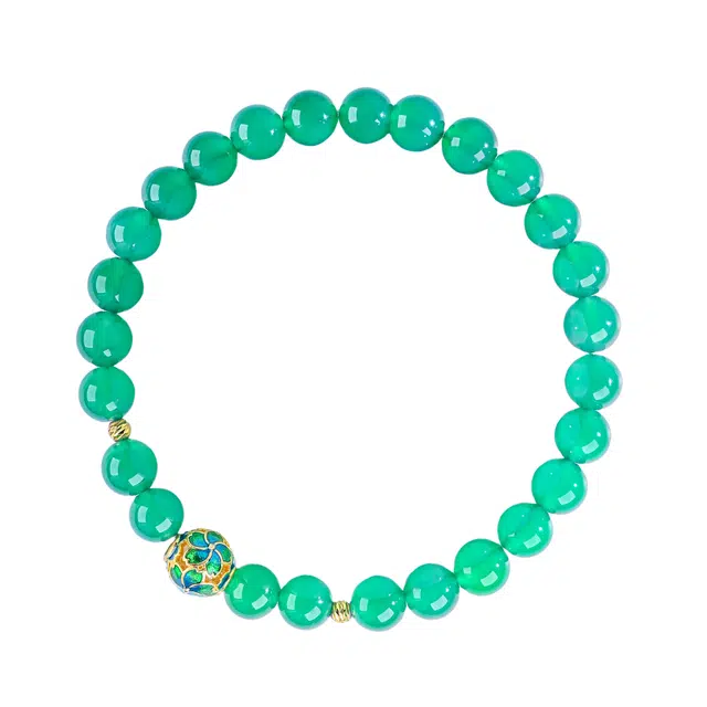 素于 国潮文玩温柔可爱风潮流创意转运珠招财暴富水逆退散招挑花优雅百搭纳福上岸手饰#好运 玉髓 手串 男女同款情侣款