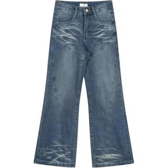 苏九儿 美式高街不贴腿微喇叭裤子直筒宽松牛仔裤 女款