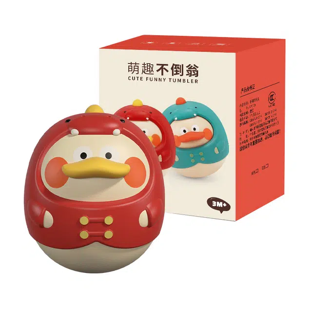 蓓臣 恐龙造型鸭子不倒翁 益智早教玩具
