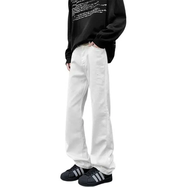 帝狼牛 美式重磅小众设计感宽松百搭水洗显高垂感牛仔裤 男女同款