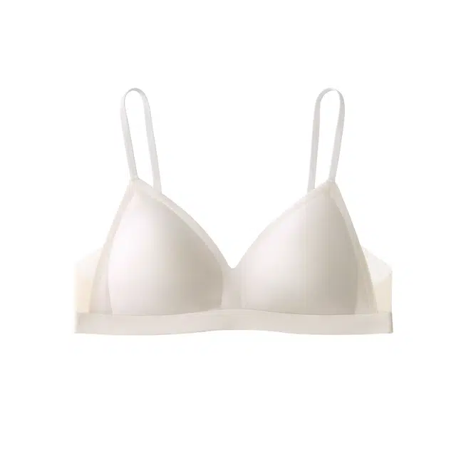 素肌良品 聚拢法式无痕纯色简约细肩带美背文胸 女款