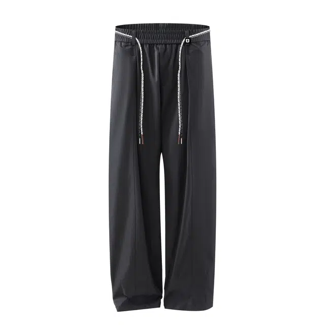 敦煌博物馆 新中式老钱风日常通勤西裤简约直筒宽松阔腿垂感显高显瘦高级感长裤舒适透气百搭运动休闲裤 男女同款