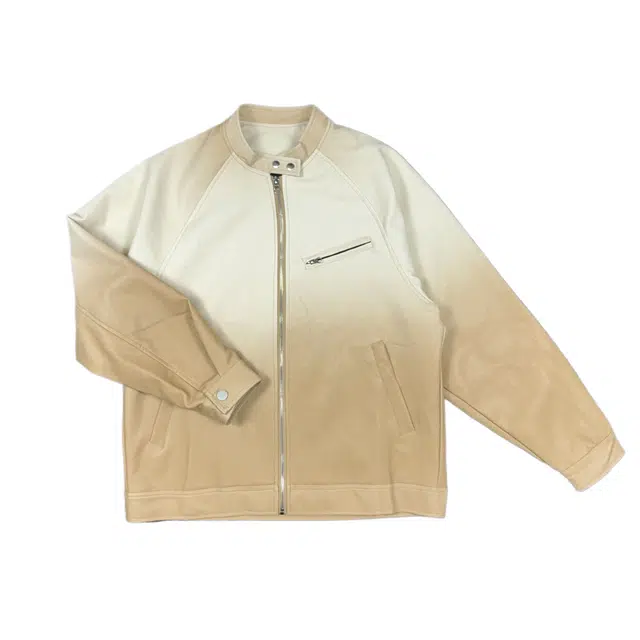 【dme】 美式复古设计感渐变撞色立领慵懒风宽松休闲工装百搭外套夹克 男女同款