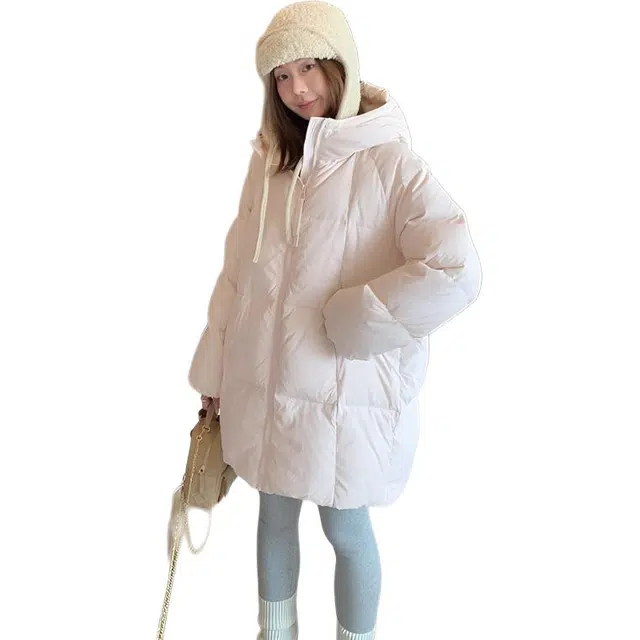 思蓓儿 中长宽松小个子超好看保暖外套棉服 女款