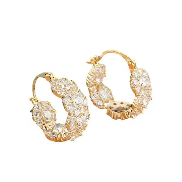 澜耀  经典花朵耳饰 时尚小众设计轻奢百搭高级感 合金 耳环 女款