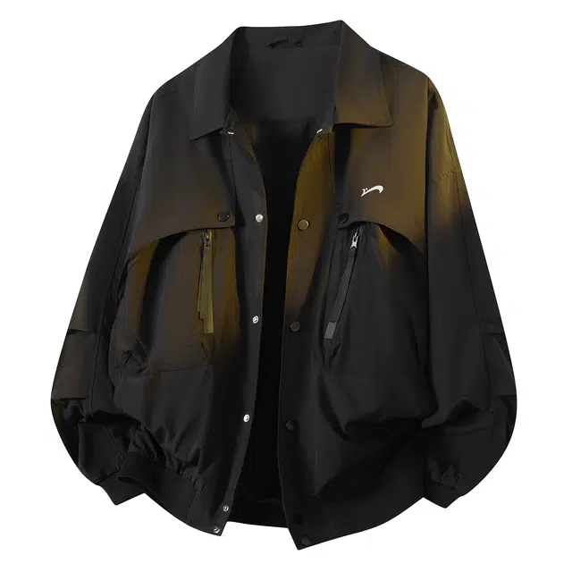 贵人鸟 生活系列 山系户外工装机能百搭品牌印花宽松休闲翻领夹克外套 男女同款