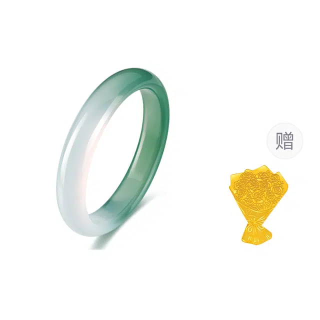 【赠 手机贴】 老庙 空山新雨 清冷 冰润通透 高级感 优雅气质饰品 百搭显白 光泽莹润 国风 透亮 古典雅致#好运 玉髓 手镯 女款