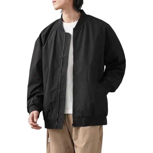 杜克恩 美式立领工装棒球服秋季高级感简约百搭痞帅户外防风飞行夹克 男女同款