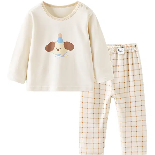 童泰 春秋季纯棉婴儿衣服儿童睡衣男童女童秋裤家居服套装婴幼童