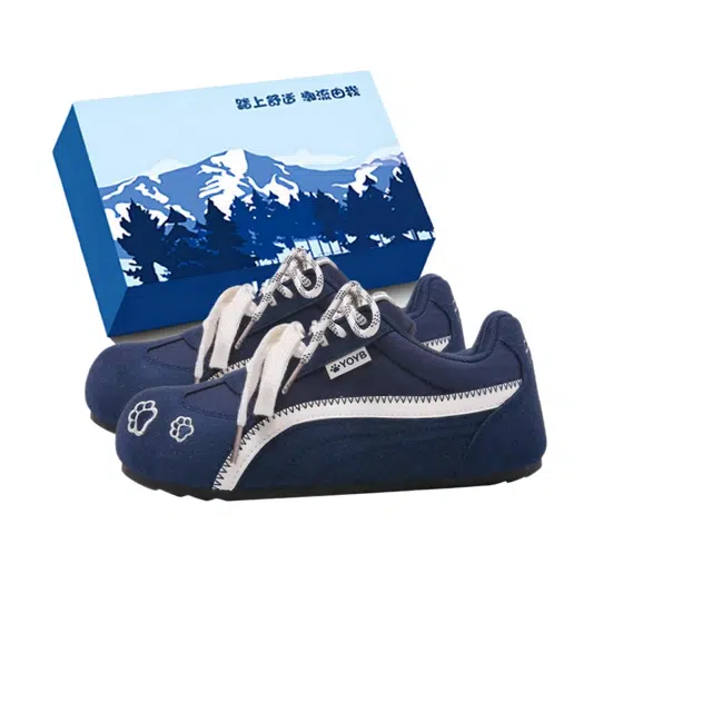 小鹿米利 百搭圆头休闲运动鞋系带阿甘德训鞋 防滑 低帮 板鞋 女