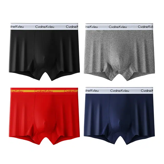 富贵鸟 抗菌纯棉舒适简约吸湿排汗透气平角内裤 男款