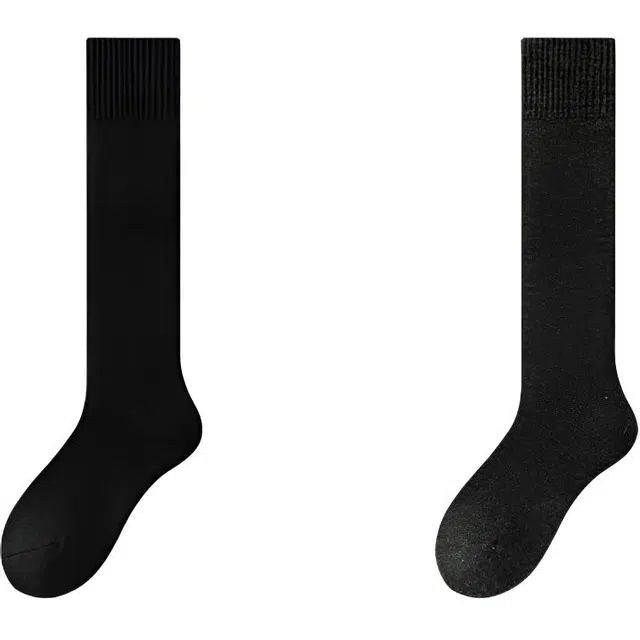 潞优野 防臭抗菌加绒加厚保暖冬天东北防寒羊毛小腿袜秋冬款高筒袜 男款