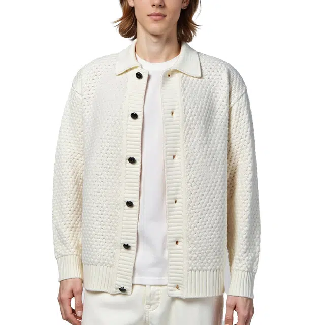 艾梵斯贝 美式复古潮流英伦风简约设计感日常通勤百搭高级感高端轻奢宽松休闲商务法式慵懒风开衫毛衣 男款