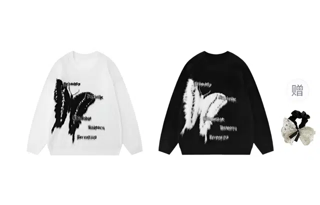 涂诗菲 美式慵懒软糯针织衫小众设计感毛衣百搭休闲气质长袖上衣情侣套装