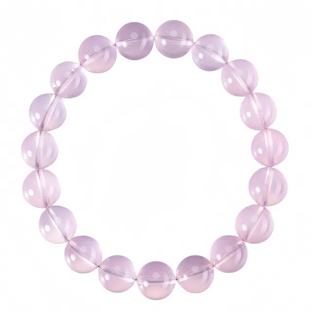 金碧鸢 小众设计通体纯银精致优雅气质简约百搭显白 天然莫桑比克手链女星光粉六芒星冰种芙蓉石招桃花姻缘#好运 粉水晶 手串 女款