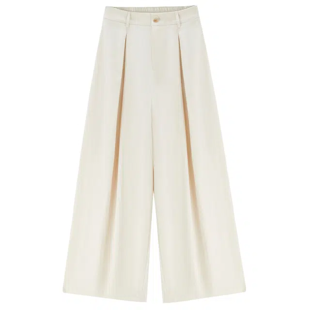 佐丹奴 慵懒风阔腿裤半松紧宽松廓形感休闲裤 女款